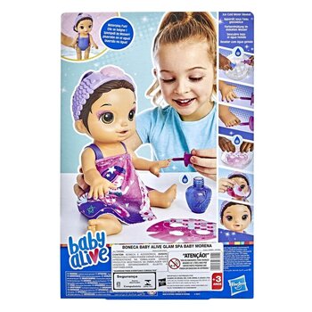 HASBRO Baby Alive Glam Spa Baby Morena