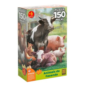 Grow - Quebra-cabeça 150 Peças Animais da Fazenda