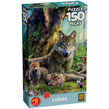 Grow - Quebra-cabeça 150 Peças Lobos