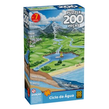 Grow - Quebra-cabeça 200 Peças Ciclo da Água