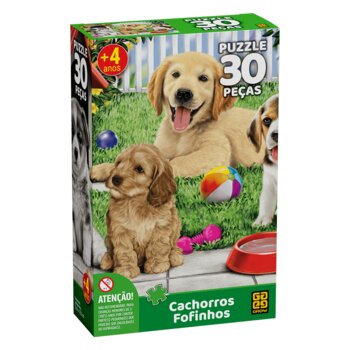 Grow - Quebra-cabeça 30 Peças Cachorros Fofinhos