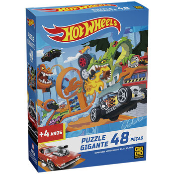 Grow - Quebra-cabeça Gigante 48 Peças HotWheels