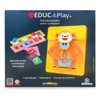 POLIBRINQ Educaplay Jogo Recreativo Professor Macaco