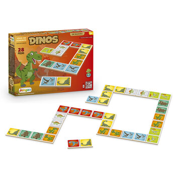 JUNGES Puzzle Dominó 28 Peças Dinos