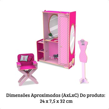 XALINGO Playset Closet da Barbie 40 Peças