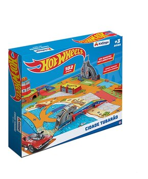 XALINGO Playset Hot Wheels Cidade Tubarão 102 Peças