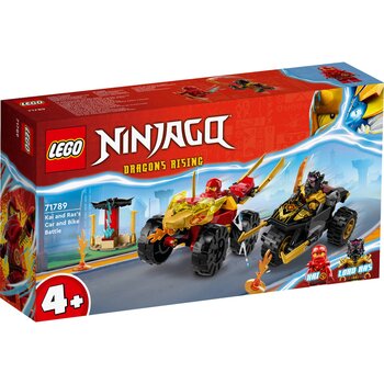 Lego Ninjago - Batalha de Carro e Moto de Kai e Ras