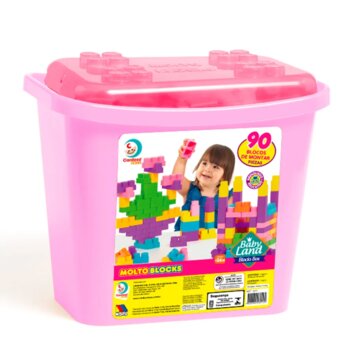 Cardoso Toys - Baby Land Block Box 90 Peças Menina