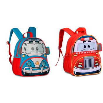 UP4YOU - Mochila de Costas Infantil de Carrinhos