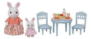 Sylvanian Families - Mesa de Café da Manhã, Mamãe e Bebê Coelhos de Neve