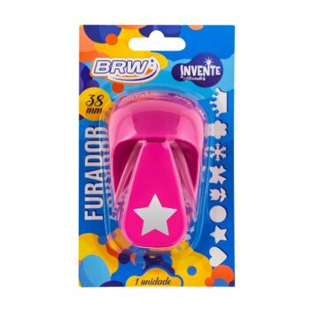 BRW - Furador de EVA 38mm Estrela Rosa