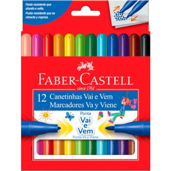 Faber Castell - Canetinha Vai e Vem 12 Cores