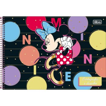 Tilibra - Caderno de Cartografia e Desenho Espiral Capa Dura Minnie 80Fls.