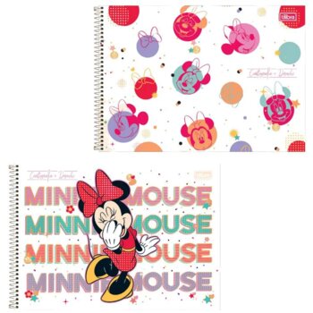 Tilibra - Caderno de Cartografia e Desenho Espiral Capa Dura Minnie 80Fls.