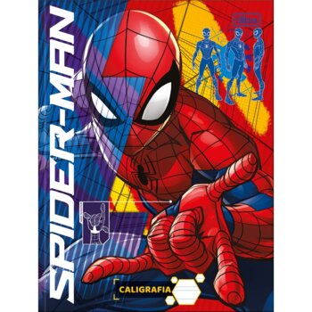 Tilibra - Caderno de Caligrafia Brochura Capa Dura Homem-Aranha 40Fls.