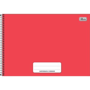 Tilibra - Caderno de Cartografia e Desenho Espiral Capa Dura Pepper Vermelho 80Fls.