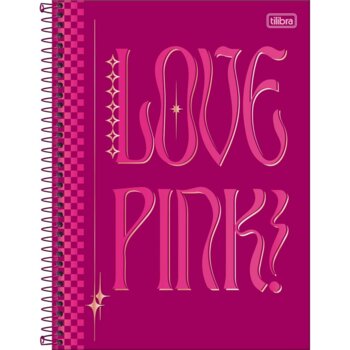 Tilibra - Caderno Connect 10 Matérias Love Pink 160Fls.