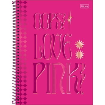 Tilibra - Caderno Connect 1 Matéria Love Pink 80Fls.