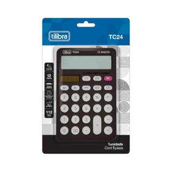 Tilibra - Calculadora de Mesa TC24 Preta