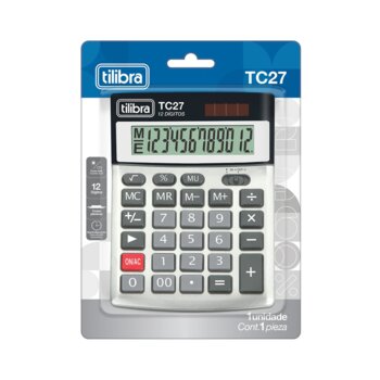 Tilibra - Calculadora de Mesa TC27 Prata