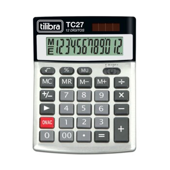 Tilibra - Calculadora de Mesa TC27 Prata