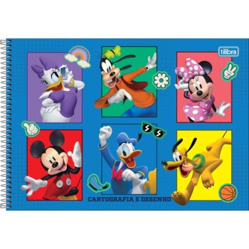 Tilibra - Caderno de Cartografia e Desenho Mickey 80Fls.