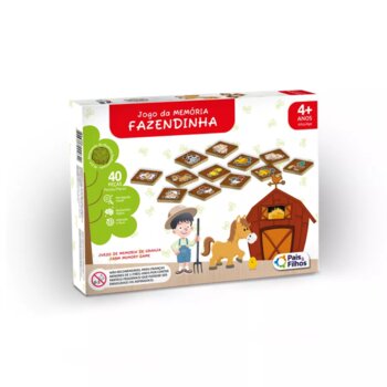 Pais e Filhos - Jogo da Memória Fazendinha em Madeira