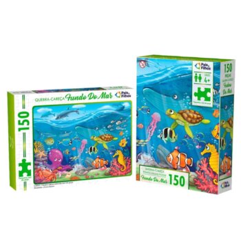 Pais e Filhos - Quebra-Cabeças Fundo do Mar 150 Peças