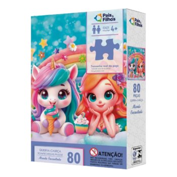 Pais e Filhos - Quebra-Cabeça Mundo Encantado 80 pçs