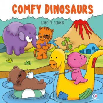 Livro Para Colorir - Comfy Dinosaurs